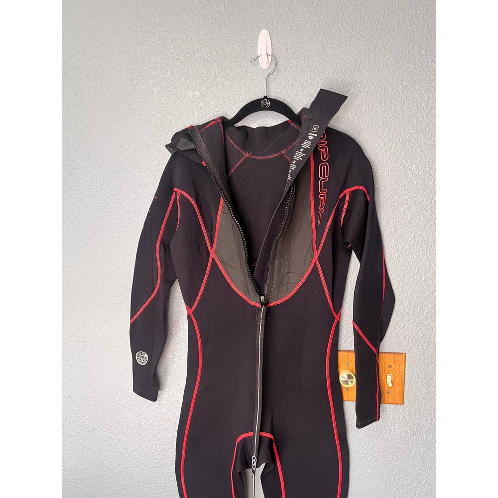 Rip Curl Classic Elastomax 3:2 Wetsuit Womens Medium Black Red Full Suit - Picture 10 of 15